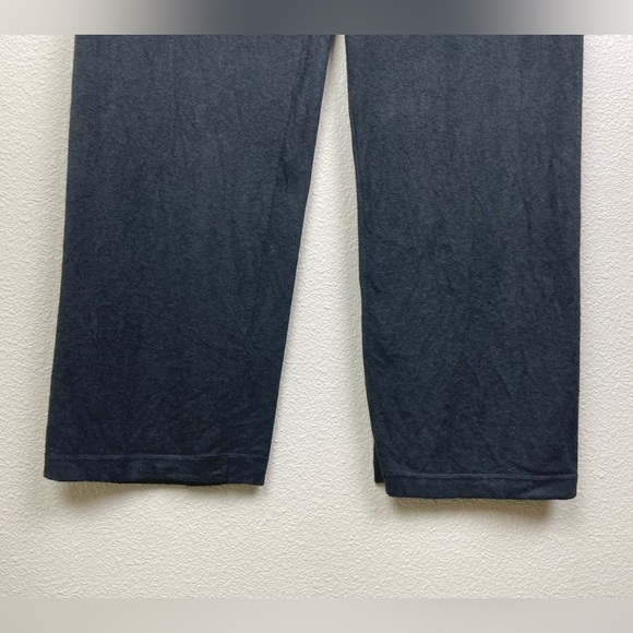 August Silk Women's Large Black Silk Wool Blend Straight Leg Pants Pull On Knit - Picture 3 of 16